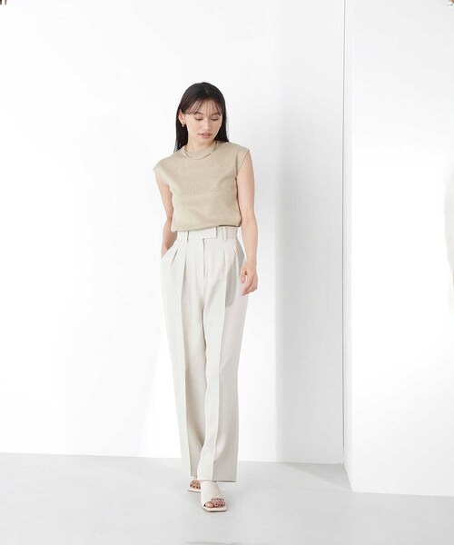 NATURAL BEAUTY BASIC（ナチュラルビューティーベーシック）の「◇ラメニットトップス（ニット/セーター・レディース・ベージュ/グレー/オレンジ・FREE）」の19枚目の写真