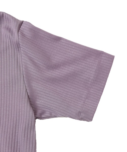 MEN'S BIGI（メンズビギ）の「ULTIMA針抜きフライスカットソー（Tシャツ/カットソー・メンズ・ホワイト/パープル/チャコールグレー・01/02/03）」の7枚目の写真