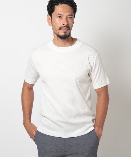 MEN'S BIGI（メンズビギ）の「ULTIMA針抜きフライスカットソー（Tシャツ/カットソー・メンズ・ホワイト/パープル/チャコールグレー・01/02/03）」の18枚目の写真