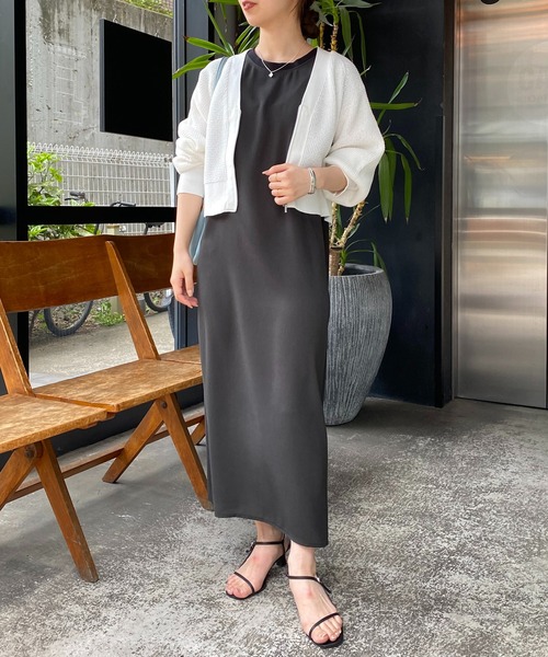 COLLAGE GALLARDAGALANTE（コラージュガリャルダガランテ）の「シアーワッフルカーデ（カーディガン/ボレロ・レディース・ホワイト/ブラック/オレンジ/イエロー・FREE）」の7枚目の写真