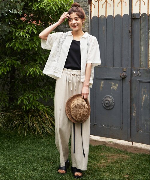 LBC（エルビーシー）の「こま編みフラワーバケットハット（ハット・レディース・キャメル/グレー・FREE）」の5枚目の写真