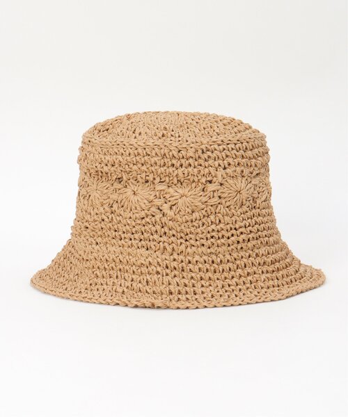 LBC（エルビーシー）の「こま編みフラワーバケットハット（ハット・レディース・キャメル/グレー・FREE）」の11枚目の写真