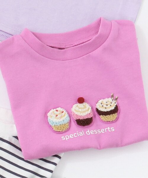 apres les cours(アプレレクール)の「【カラバリ豊富12色展開】バラエティモチーフTシャツ(Tシャツ/カットソー・キッズ・ネイビー/レッド/アイボリー/ミント/オレンジ/レインボー/ドット/ラベンダー/サックスブルー/イエロー/ローズ/その他2・100/110/120/140/80/90/130)」の8枚目の写真