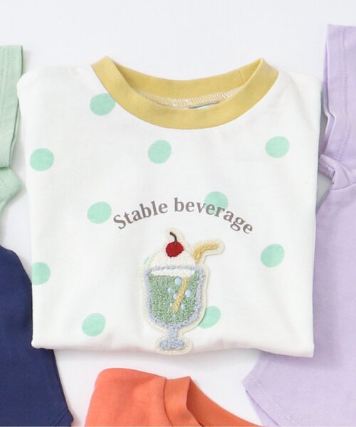 apres les cours(アプレレクール)の「【カラバリ豊富12色展開】バラエティモチーフTシャツ(Tシャツ/カットソー・キッズ・ネイビー/レッド/アイボリー/ミント/オレンジ/レインボー/ドット/ラベンダー/サックスブルー/イエロー/ローズ/その他2・100/110/120/140/80/90/130)」の12枚目の写真