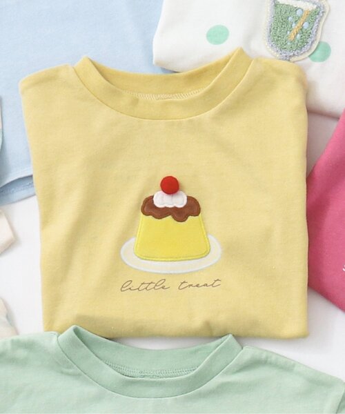 apres les cours(アプレレクール)の「【カラバリ豊富12色展開】バラエティモチーフTシャツ(Tシャツ/カットソー・キッズ・ネイビー/レッド/アイボリー/ミント/オレンジ/レインボー/ドット/ラベンダー/サックスブルー/イエロー/ローズ/その他2・100/110/120/140/80/90/130)」の6枚目の写真