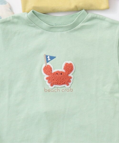 apres les cours(アプレレクール)の「【カラバリ豊富12色展開】バラエティモチーフTシャツ(Tシャツ/カットソー・キッズ・ネイビー/レッド/アイボリー/ミント/オレンジ/レインボー/ドット/ラベンダー/サックスブルー/イエロー/ローズ/その他2・100/110/120/140/80/90/130)」の3枚目の写真