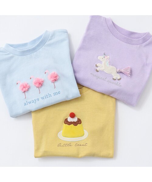 apres les cours(アプレレクール)の「【カラバリ豊富12色展開】バラエティモチーフTシャツ(Tシャツ/カットソー・キッズ・ネイビー/レッド/アイボリー/ミント/オレンジ/レインボー/ドット/ラベンダー/サックスブルー/イエロー/ローズ/その他2・100/110/120/140/80/90/130)」の16枚目の写真