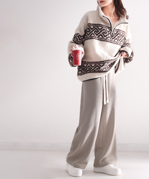 Java（ジャバ）の「《Javaジャバコラボ》リラクシーなのにスタイリッシュ！ 裏起毛ワイドパンツ（その他パンツ・レディース・モカ/ブラック/ベージュ・X-LARGE/SMALL/LARGE/MEDIUM）」の6枚目の写真