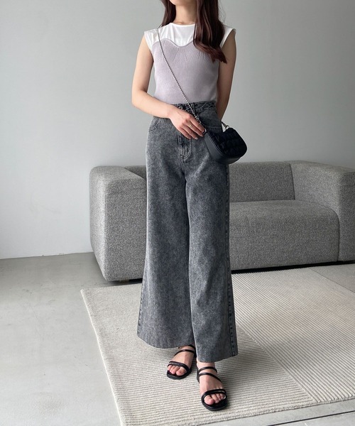 tシャツ コヒノールスムース ビスチェ風カットソー レディース TALLサイズ 〕 コヒノールスムース ビスチェ風カットソー（34
