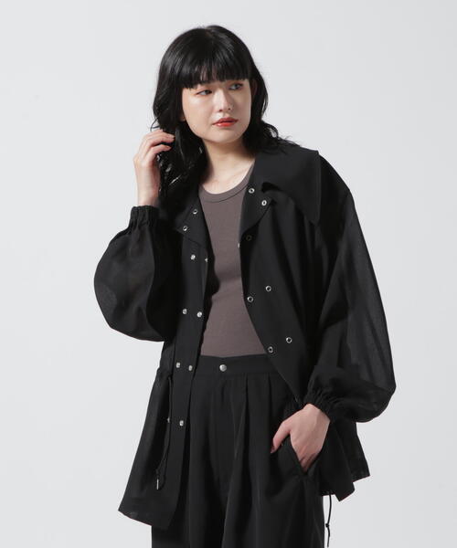 schott(ショット)の「【Women's】SchottxRUMBLE RED/ショット×ランブルレッド/CHIFFON SNOW PARKA/シフォン スノーパーカー(シャツ/ブラウス・レディース・ホワイト系2/ブラック・F)」の18枚目の写真
