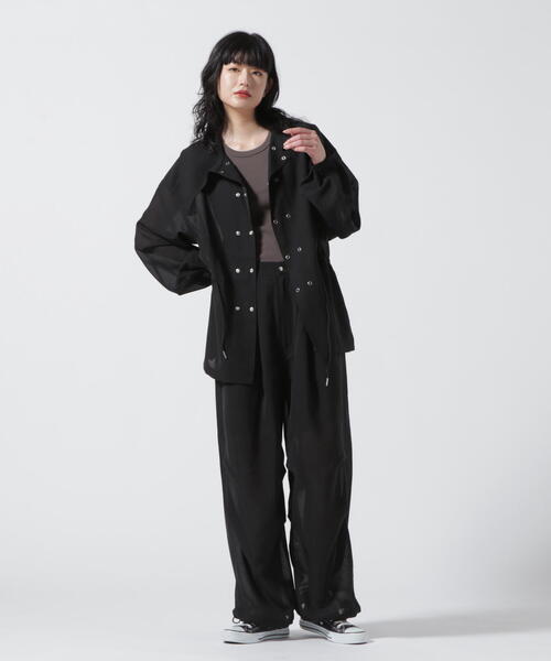 schott(ショット)の「【Women's】SchottxRUMBLE RED/ショット×ランブルレッド/CHIFFON SNOW PARKA/シフォン スノーパーカー(シャツ/ブラウス・レディース・ホワイト系2/ブラック・F)」の17枚目の写真