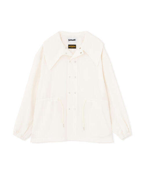 schott(ショット)の「【Women's】SchottxRUMBLE RED/ショット×ランブルレッド/CHIFFON SNOW PARKA/シフォン スノーパーカー(シャツ/ブラウス・レディース・ホワイト系2/ブラック・F)」の5枚目の写真