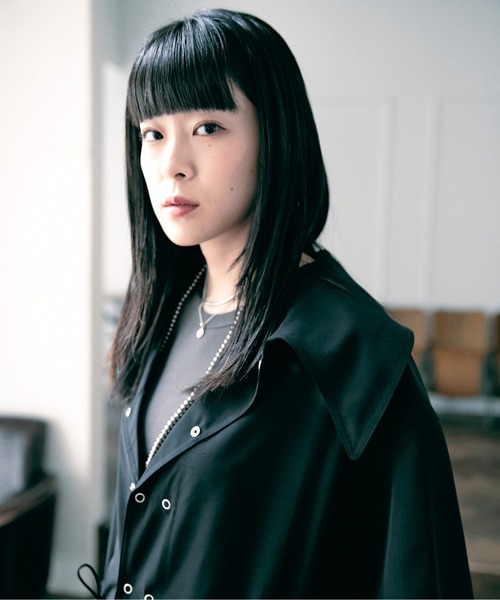schott(ショット)の「【Women's】SchottxRUMBLE RED/ショット×ランブルレッド/CHIFFON SNOW PARKA/シフォン スノーパーカー(シャツ/ブラウス・レディース・ホワイト系2/ブラック・F)」の2枚目の写真