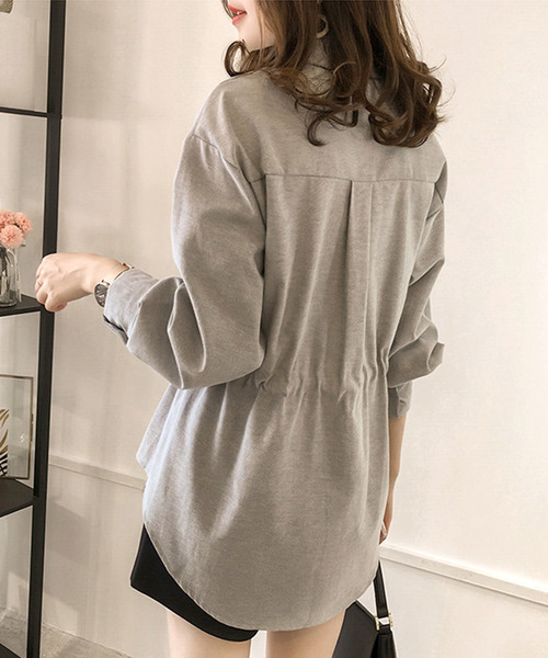 Amulet(アミュレット)の「ウエストリボンブラウス(シャツ/ブラウス・レディース・ブルー/グレー・M/L/XL)」の14枚目の写真