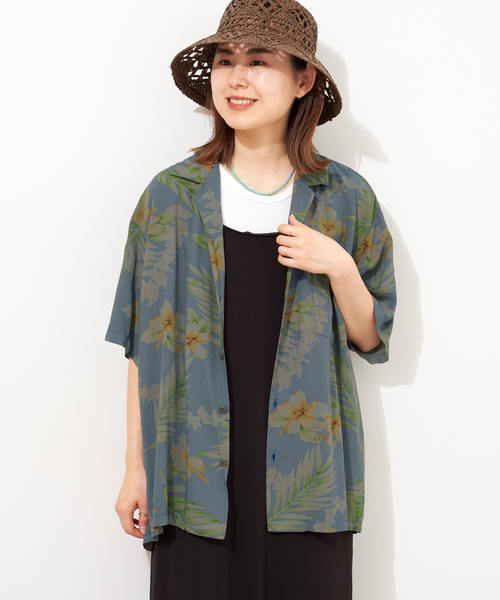 TWO PALMS（トゥーパームス）の「《追加》【TWO PALMS / トゥーパームス】アロハシャツ（シャツ/ブラウス・レディース・ベージュ/オレンジ/ブルー・FREE）」の2枚目の写真