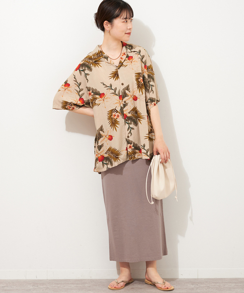 TWO PALMS（トゥーパームス）の「《追加》【TWO PALMS / トゥーパームス】アロハシャツ（シャツ/ブラウス・レディース・ベージュ/オレンジ/ブルー・FREE）」の10枚目の写真