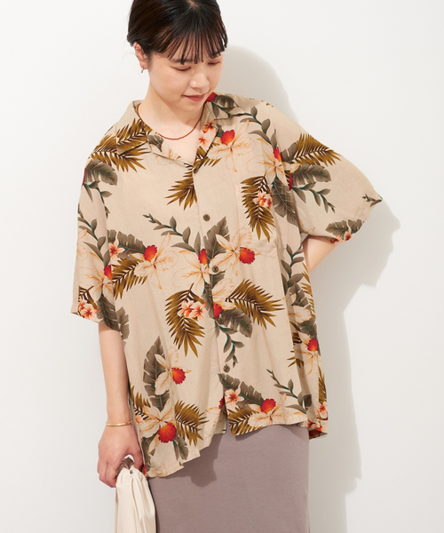 TWO PALMS（トゥーパームス）の「《追加》【TWO PALMS / トゥーパームス】アロハシャツ（シャツ/ブラウス・レディース・ベージュ/オレンジ/ブルー・FREE）」の13枚目の写真