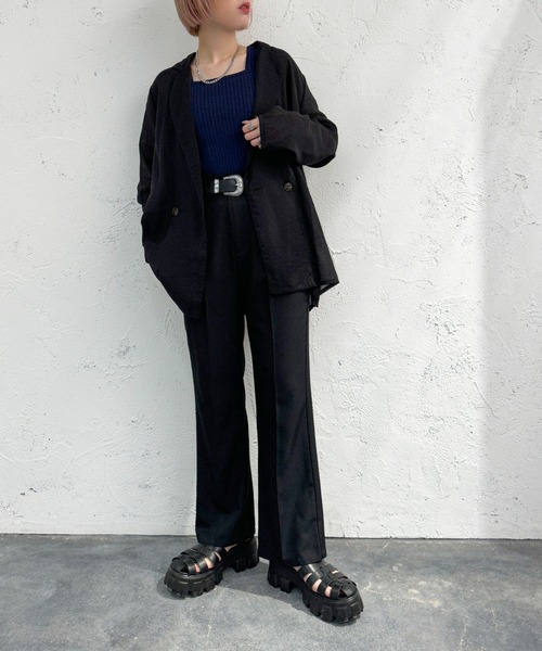 apres jour mignon（アプレジュールミニョン）の「２WAYラメニットタンクトップ【ZOZOTOWN限定アイテム】（タンクトップ・レディース・オフホワイト/ブラック/ブルー・X-LARGE/フリー）」の15枚目の写真