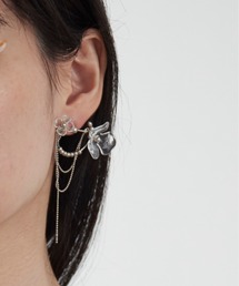 フラワーチェーンデザインピアス