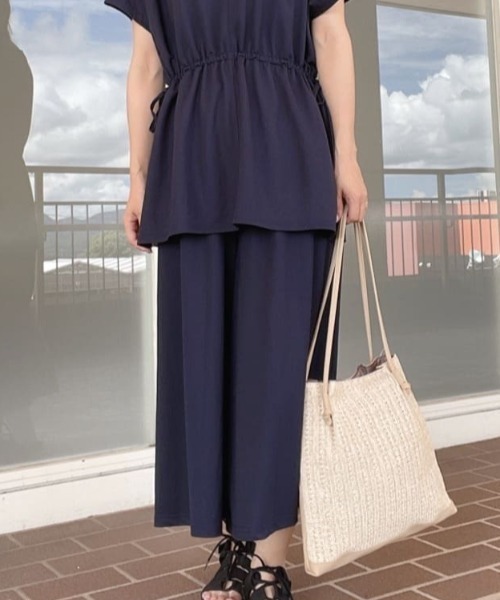 NAVY(ネイビー)の「雑材風コンビトートバッグ(トートバッグ・レディース・ベージュ/アイボリー/ブラック・フリー)」の19枚目の写真