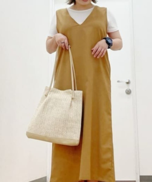 NAVY(ネイビー)の「雑材風コンビトートバッグ(トートバッグ・レディース・ベージュ/アイボリー/ブラック・フリー)」の20枚目の写真