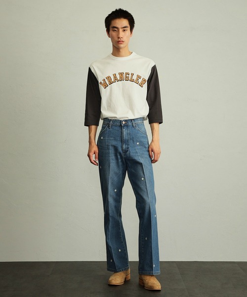 ダークブルー フレアパンツ ウェア(男性用) フレアパンツ メンズ スラックス センタープレス ブーツカット