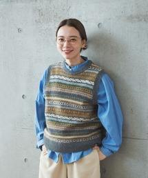 PAR ICI | フェアアイルジャカード起毛ベスト(ベスト)