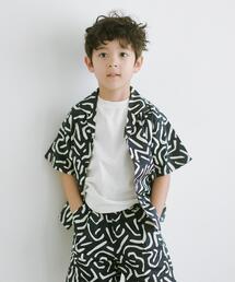 green label relaxing（グリーンレーベルリラクシング）の「総柄 プリントシャツ STR/TRBL 110cm-130cm（シャツ/ブラウス・キッズ）」