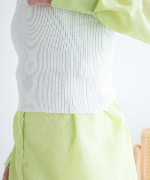 WEGO(ウィゴー)の「WEGO/カラーニットビスチェ(キャミソール・レディース・グリーン/ブラック/オフホワイト/ブルー/ブラウン・FREE)」の12枚目の写真