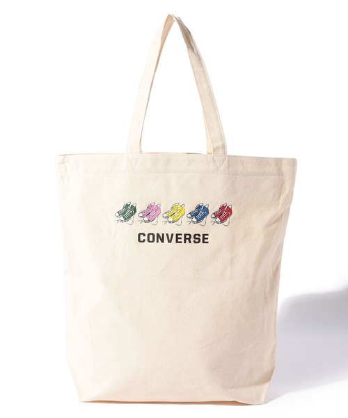 CONVERSE(コンバース)の「CONVERSE FIVE SHOES PRINT TOTE BAG(トートバッグ・メンズ・ホワイト/ブラック・FREE)」の5枚目の写真