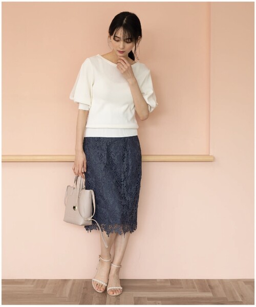 ドライタッチデザインスリーブニット【接触冷感/洗濯機洗い可】