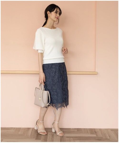 ドライタッチデザインスリーブニット【接触冷感/洗濯機洗い可】