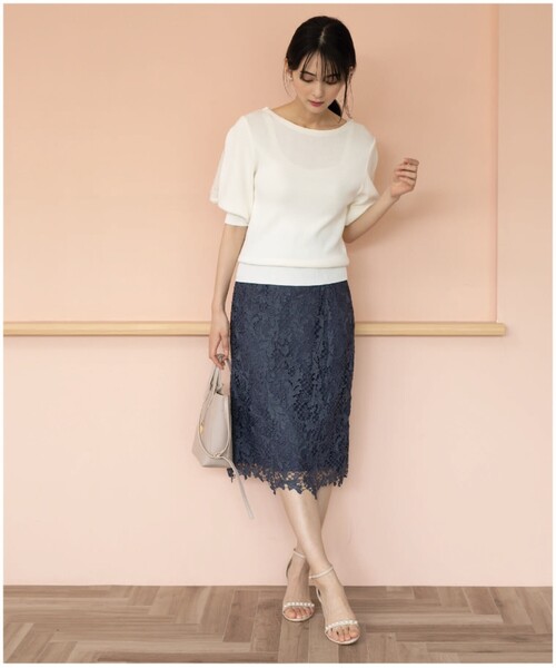 ドライタッチデザインスリーブニット【接触冷感/洗濯機洗い可】