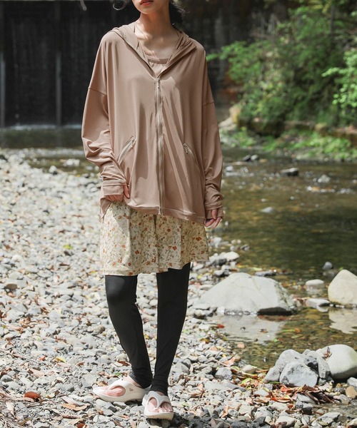 osharewalker（オシャレウォーカー）の「【廃盤】『ハーフパンツ』（ラッシュガード・レディース・ブラック/ベージュ/モカ・1/2）」の12枚目の写真