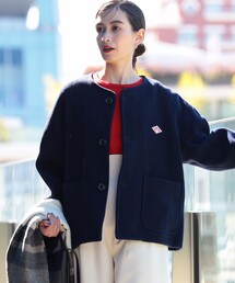 Ray BEAMS | DANTON / ウール ライト パイル ノーカラー ジャケット(ノーカラージャケット)