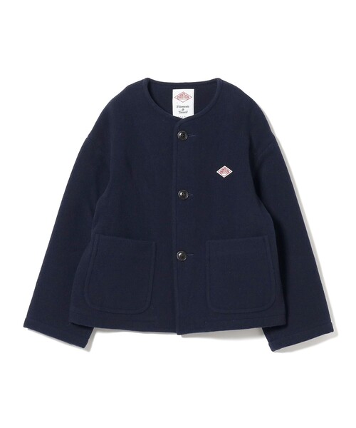 Ray BEAMS（レイビームス）の「DANTON / ウール ライト パイル ノーカラー ジャケット（ノーカラージャケット・レディース・ネイビー・38/36）」の7枚目の写真