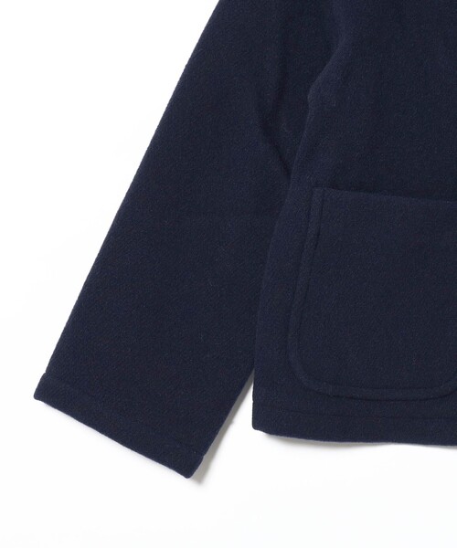 Ray BEAMS（レイビームス）の「DANTON / ウール ライト パイル ノーカラー ジャケット（ノーカラージャケット・レディース・ネイビー・38/36）」の9枚目の写真