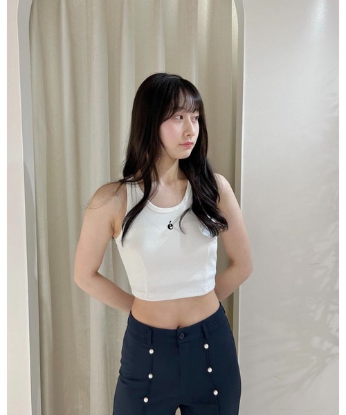 epine（エピヌ）の「e cup in tank top （5color）（タンクトップ・レディース・グレー/ピンク/ブラック/ネイビー/ホワイト・FREE）」の22枚目の写真