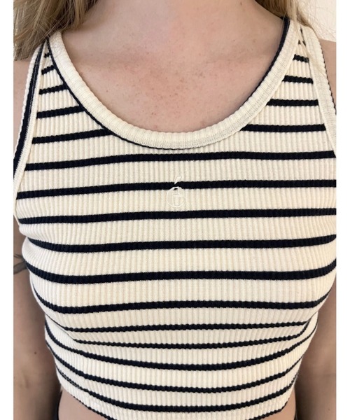 epine（エピヌ）の「e cup in tank top （5color）（タンクトップ・レディース・グレー/ピンク/ブラック/ネイビー/ホワイト・FREE）」の8枚目の写真