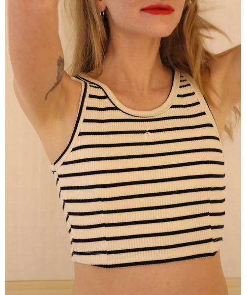 epine（エピヌ）の「e cup in tank top （5color）（タンクトップ・レディース・グレー/ピンク/ブラック/ネイビー/ホワイト・FREE）」の15枚目の写真