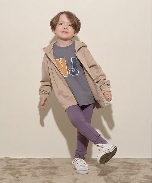 b・ROOM(ビールーム)の「【万能アイテム】ドロップシンプルジップパーカ(Tシャツ/カットソー・キッズ・ネイビー/チャコール/ピンク/モスグリーン/アイボリー/ベージュ・150cm/140cm/110cm/100cm/120cm/130cm)」の17枚目の写真