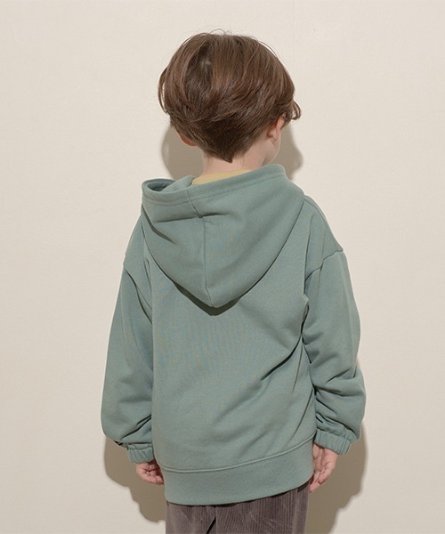 b・ROOM(ビールーム)の「【万能アイテム】ドロップシンプルジップパーカ(Tシャツ/カットソー・キッズ・ネイビー/チャコール/ピンク/モスグリーン/アイボリー/ベージュ・150cm/140cm/110cm/100cm/120cm/130cm)」の20枚目の写真