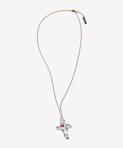 rehacer(レアセル)の「rehacer : Melted Flowercross Necklace / メルティッド フラワークロス ネックレス(ネックレス・レディース・ブルー系1/ブルー系2/イエロー系1/イエロー系2/レッド系1/レッド系2・FREE)」の5枚目の写真