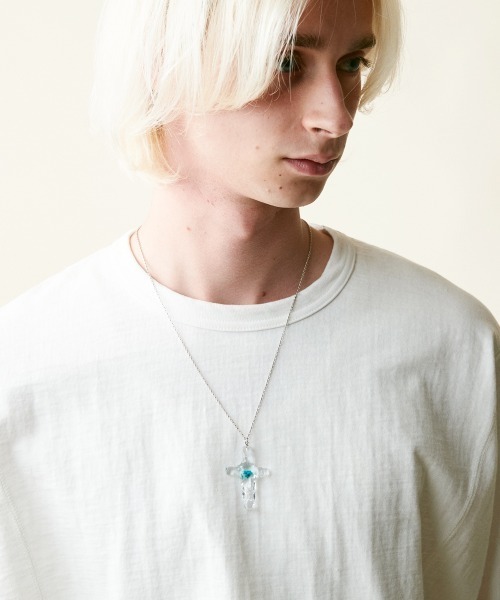 rehacer(レアセル)の「rehacer : Melted Flowercross Necklace / メルティッド フラワークロス ネックレス(ネックレス・レディース・ブルー系1/ブルー系2/イエロー系1/イエロー系2/レッド系1/レッド系2・FREE)」の7枚目の写真