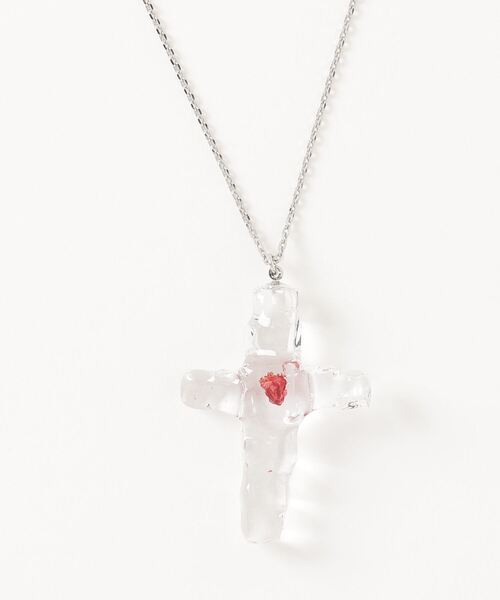 rehacer(レアセル)の「rehacer : Melted Flowercross Necklace / メルティッド フラワークロス ネックレス(ネックレス・レディース・ブルー系1/ブルー系2/イエロー系1/イエロー系2/レッド系1/レッド系2・FREE)」の18枚目の写真