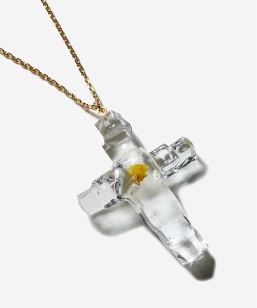 rehacer(レアセル)の「rehacer : Melted Flowercross Necklace / メルティッド フラワークロス ネックレス(ネックレス・レディース・ブルー系1/ブルー系2/イエロー系1/イエロー系2/レッド系1/レッド系2・FREE)」の10枚目の写真