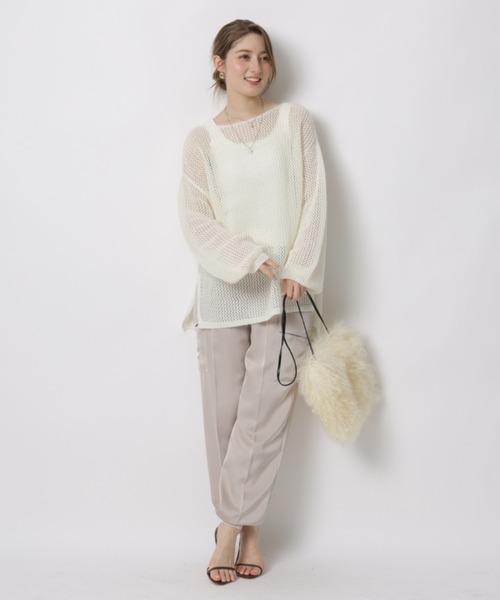 Apuweiser-riche - Apuweiser-riche モヘアメッシュプルオーバー Apuweiser-riche（アプワイザーリッシェ）の「モヘアメッシュ