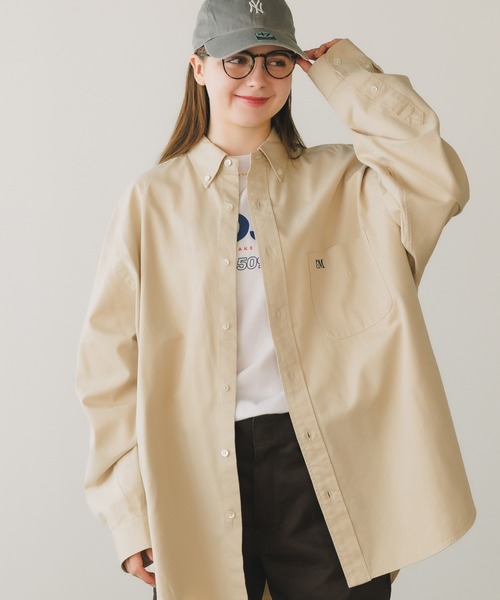PARROTT CANVAS(パロットキャンバス)の「PARROTT CANVAS/パロットキャンバス PCM BUTTON DOWN SHIRT-TWILL ボタンダウンシャツ(シャツ/ブラウス・レディース・ベージュ・M)」の7枚目の写真