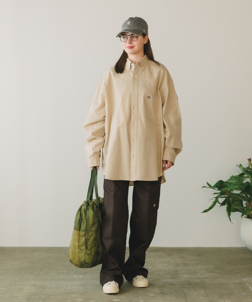 PARROTT CANVAS(パロットキャンバス)の「PARROTT CANVAS/パロットキャンバス PCM BUTTON DOWN SHIRT-TWILL ボタンダウンシャツ(シャツ/ブラウス・レディース・ベージュ・M)」の9枚目の写真