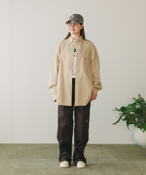 PARROTT CANVAS(パロットキャンバス)の「PARROTT CANVAS/パロットキャンバス PCM BUTTON DOWN SHIRT-TWILL ボタンダウンシャツ(シャツ/ブラウス・レディース・ベージュ・M)」の10枚目の写真